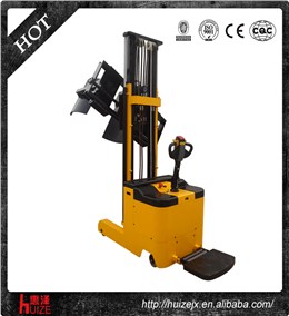 夾紙車-電動夾紙車客戶現場測試-全電動夾紙車廠家惠澤機械