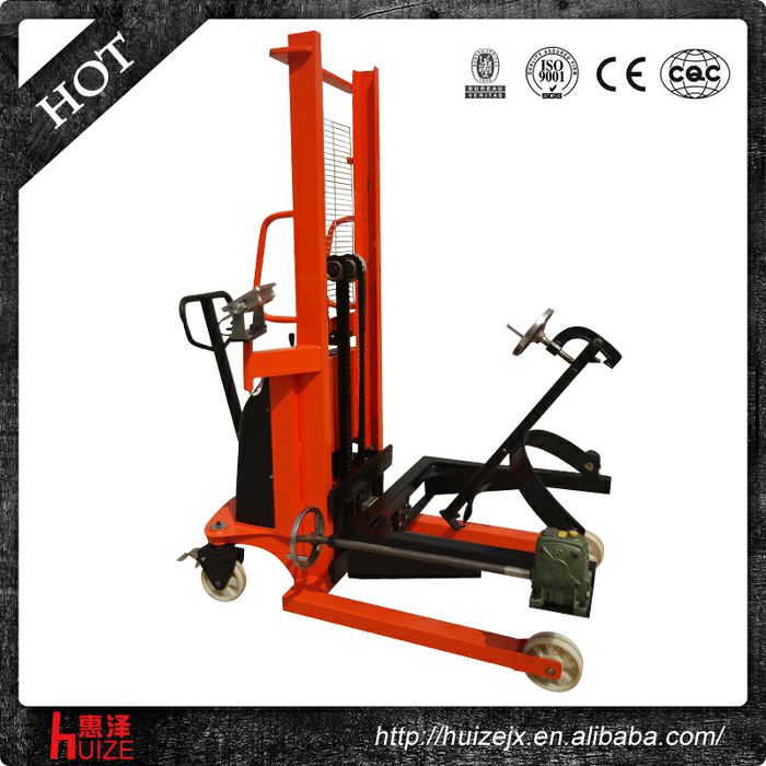 半電動(dòng)稱(chēng)重油桶車(chē)（夾鐵桶，手搖翻轉）